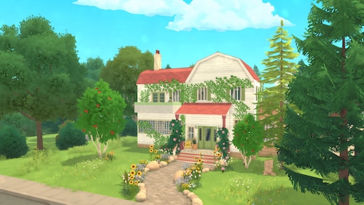 A Little Ghibli-Style House — Paralives Lots and Houses mod screenshot by polarisu1998