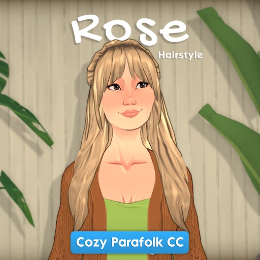 Rose Hair — Paralives Hair Mods mod preview by Cozy Parafolk CC
